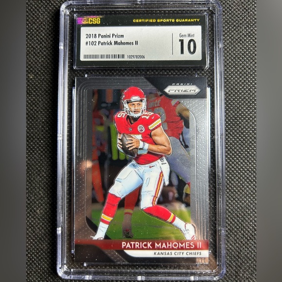2018 Panini Prizm Patrick Mahomes Csg 10 Gem Mint Kansas City Chiefs